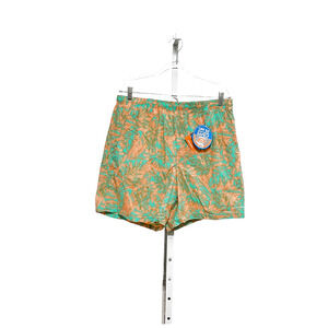 Columbia Orange Tropical Print Swim Trunks